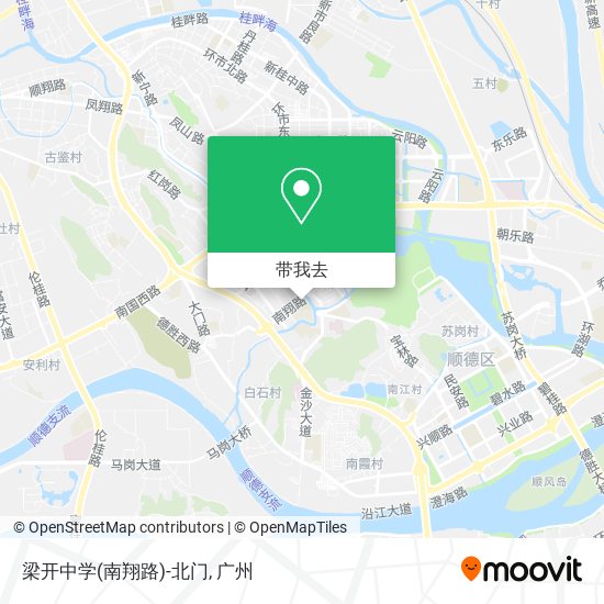 梁开中学(南翔路)-北门地图
