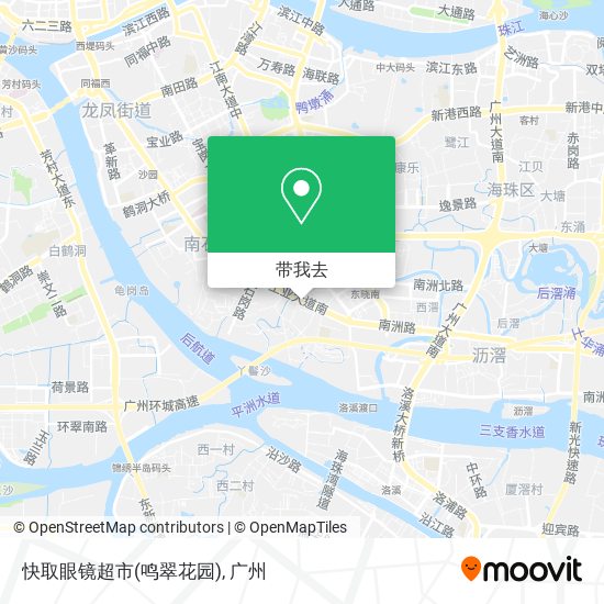 快取眼镜超市(鸣翠花园)地图