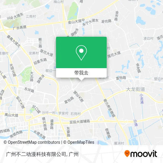 广州不二动漫科技有限公司地图