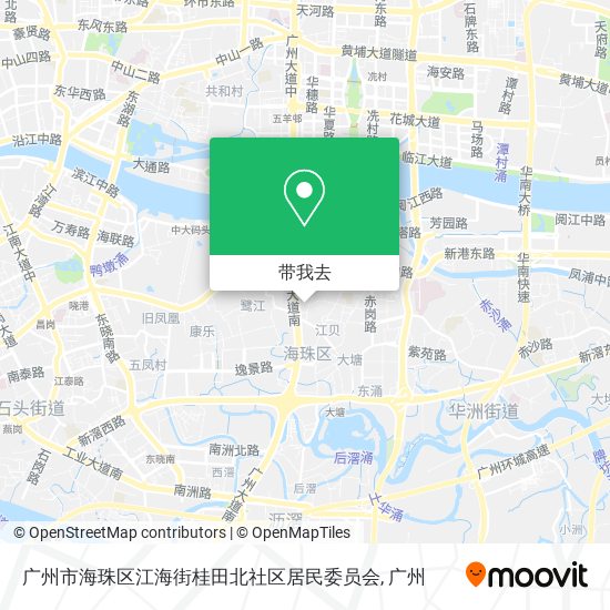 广州市海珠区江海街桂田北社区居民委员会地图