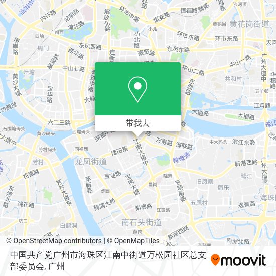 中国共产党广州市海珠区江南中街道万松园社区总支部委员会地图
