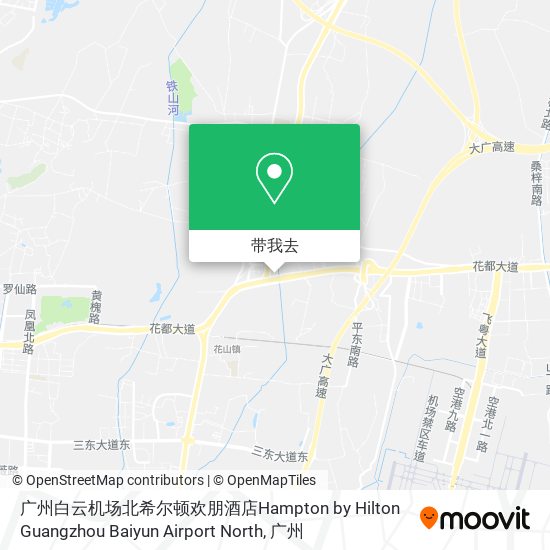 广州白云机场北希尔顿欢朋酒店Hampton by Hilton Guangzhou Baiyun Airport North地图