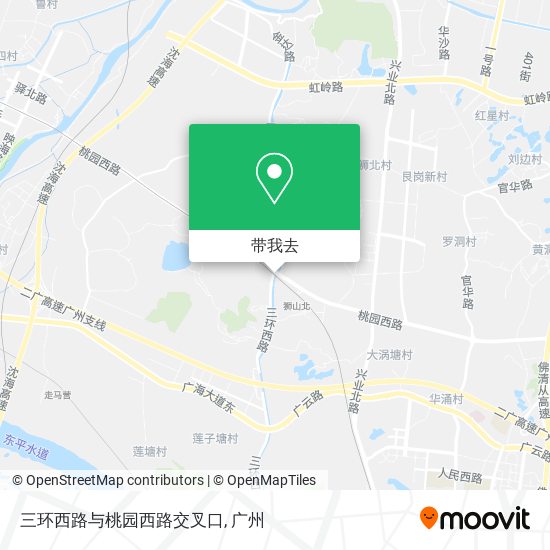 三环西路与桃园西路交叉口地图