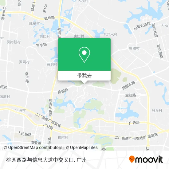 桃园西路与信息大道中交叉口地图