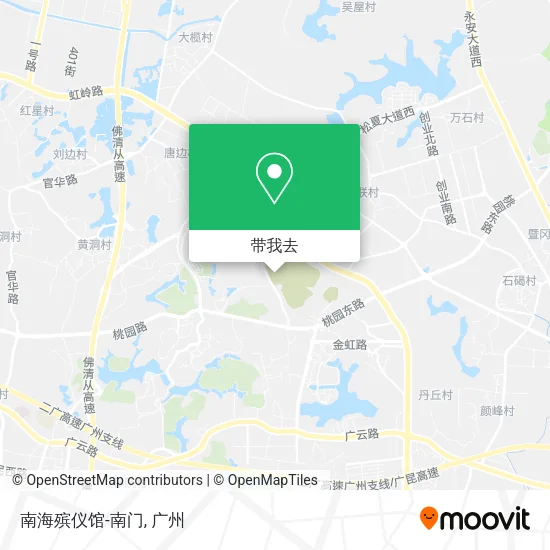 南海殡仪馆-南门地图