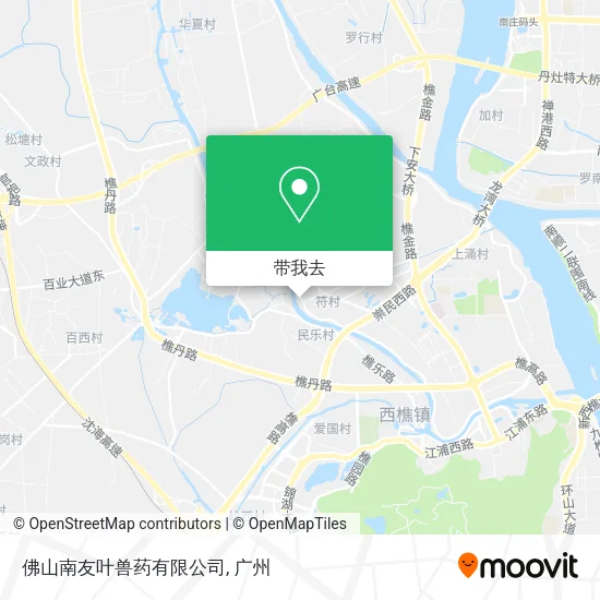 佛山南友叶兽药有限公司地图