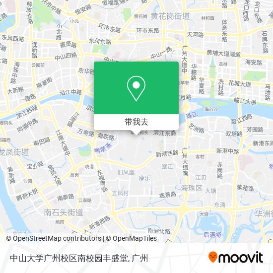 中山大学广州校区南校园丰盛堂地图