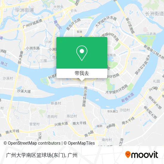 广州大学南区篮球场(东门)地图