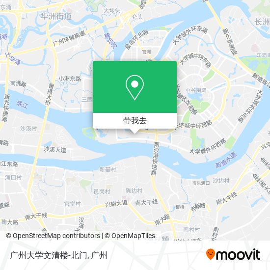 广州大学文清楼-北门地图