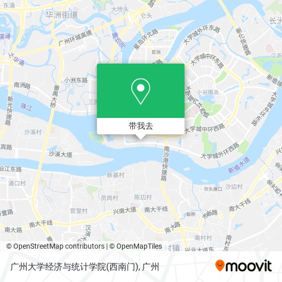 广州大学经济与统计学院(西南门)地图