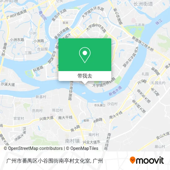 广州市番禺区小谷围街南亭村文化室地图