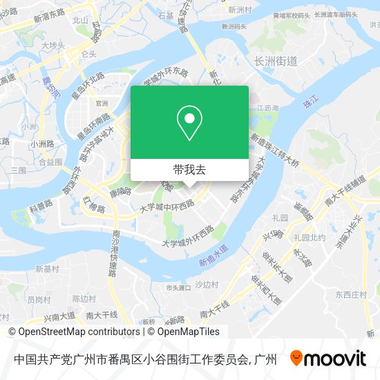 中国共产党广州市番禺区小谷围街工作委员会地图