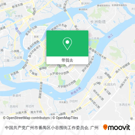 中国共产党广州市番禺区小谷围街工作委员会地图
