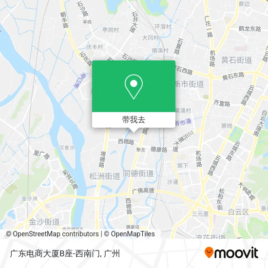 广东电商大厦B座-西南门地图