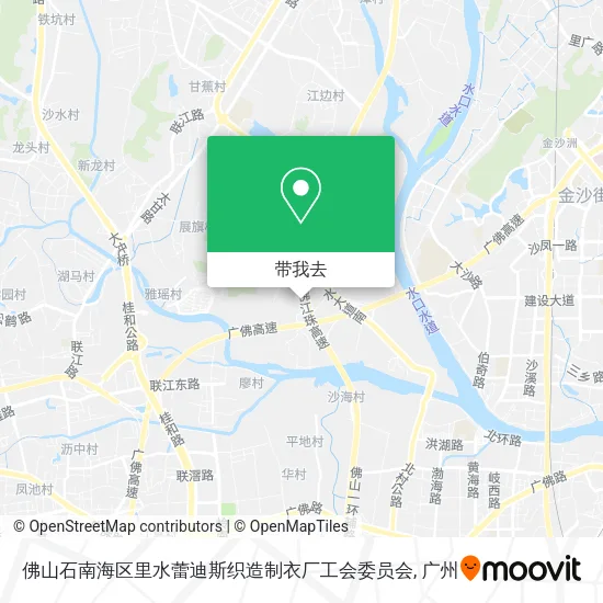 佛山石南海区里水蕾迪斯织造制衣厂工会委员会地图