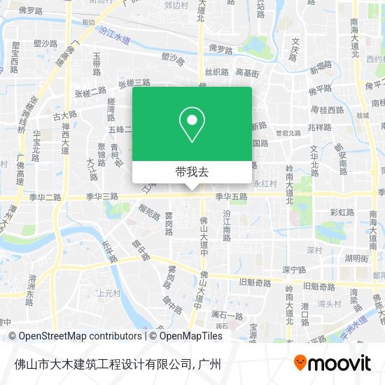 佛山市大木建筑工程设计有限公司地图