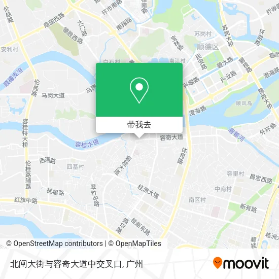 北闸大街与容奇大道中交叉口地图