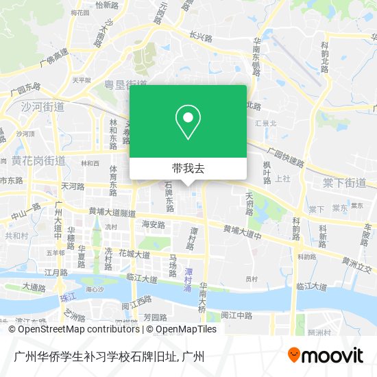 广州华侨学生补习学校石牌旧址地图