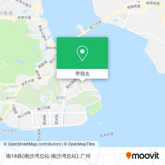 南18路(南沙湾总站-南沙湾总站)地图