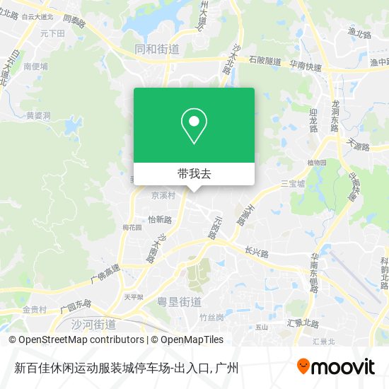 新百佳休闲运动服装城停车场-出入口地图