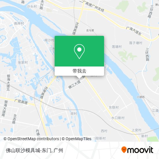 佛山联沙模具城-东门地图