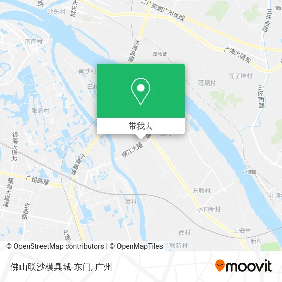 佛山联沙模具城-东门地图