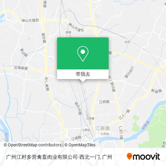 广州江村多营禽畜肉业有限公司-西北一门地图