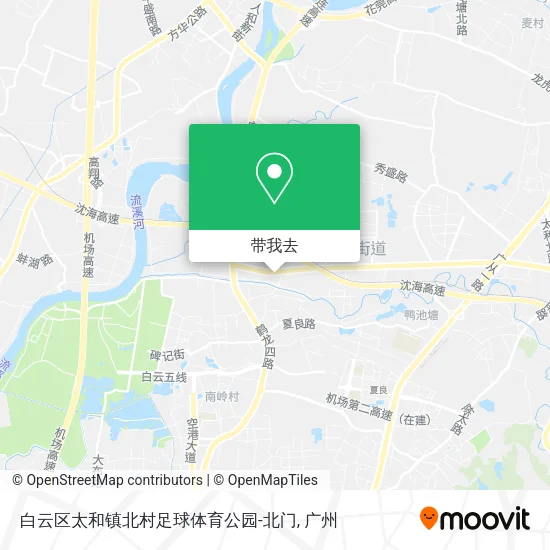白云区太和镇北村足球体育公园-北门地图