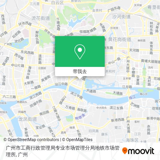 广州市工商行政管理局专业市场管理分局地铁市场管理所地图