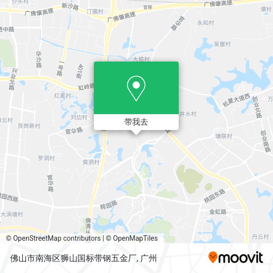 佛山市南海区狮山国标带钢五金厂地图