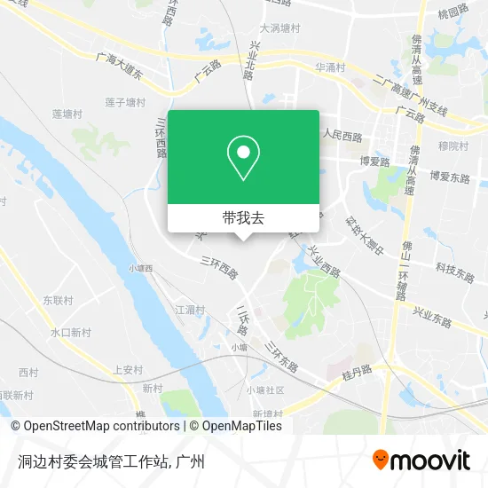 洞边村委会城管工作站地图