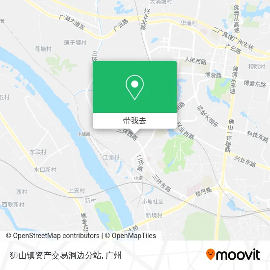 狮山镇资产交易洞边分站地图