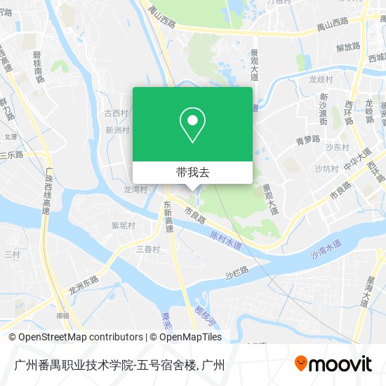 广州番禺职业技术学院-五号宿舍楼地图