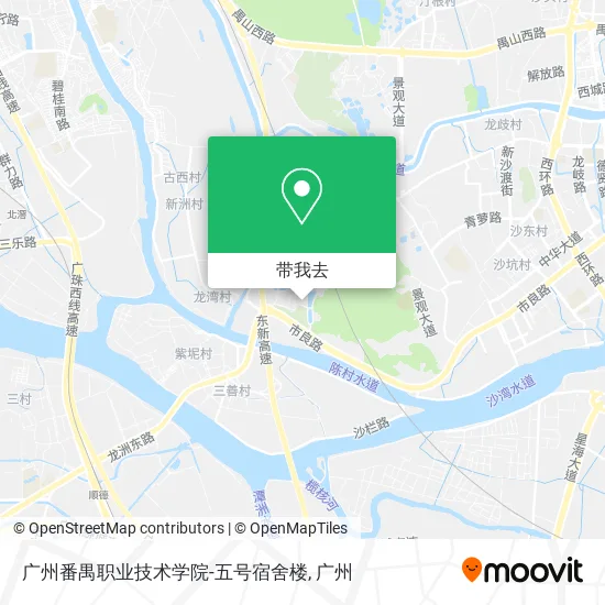 广州番禺职业技术学院-五号宿舍楼地图