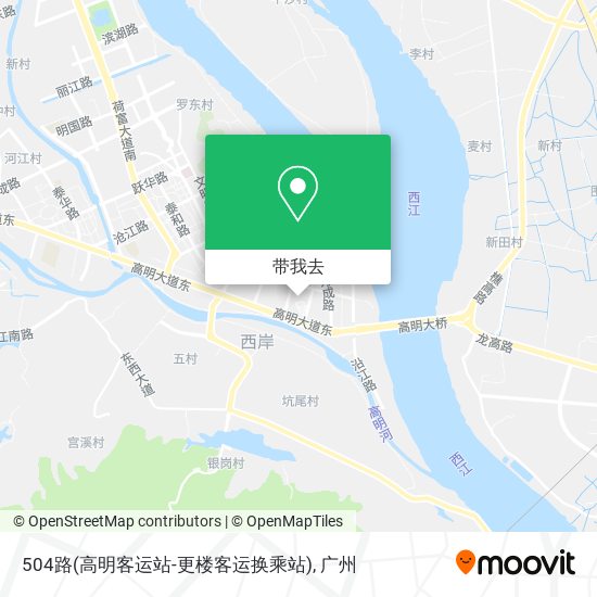 504路(高明客运站-更楼客运换乘站)地图