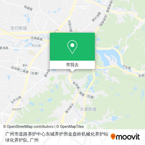 广州市道路养护中心东城养护所金盘岭机械化养护站绿化养护队地图