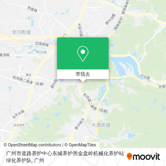 广州市道路养护中心东城养护所金盘岭机械化养护站绿化养护队地图