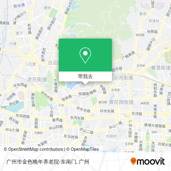 广州市金色晚年养老院-东南门地图