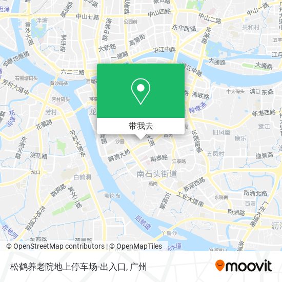 松鹤养老院地上停车场-出入口地图
