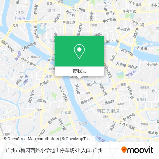 广州市梅园西路小学地上停车场-出入口地图