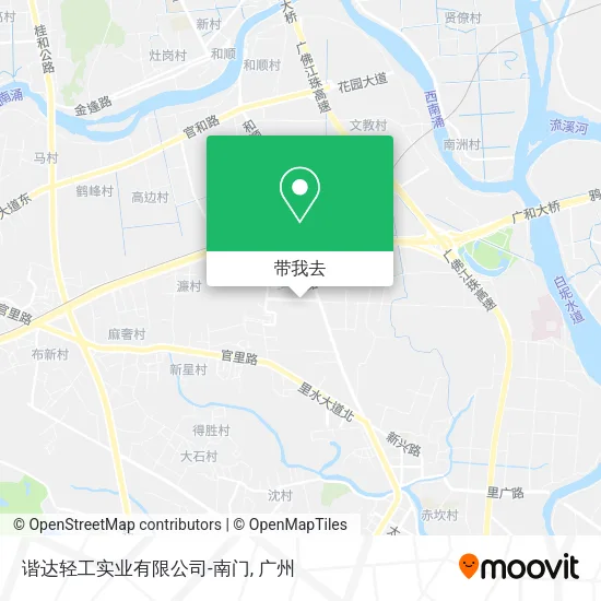 谐达轻工实业有限公司-南门地图