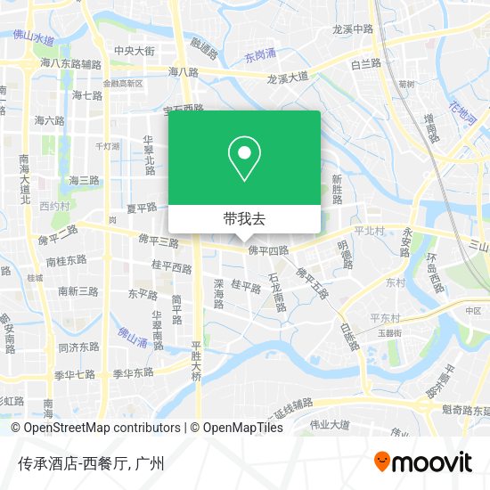 传承酒店-西餐厅地图