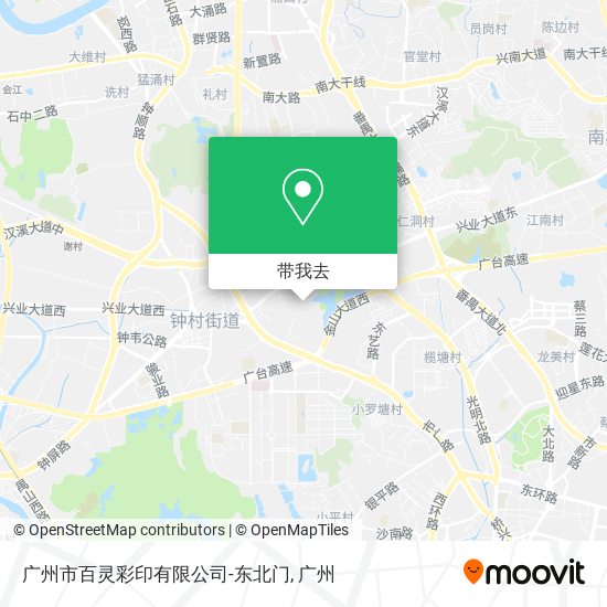 广州市百灵彩印有限公司-东北门地图