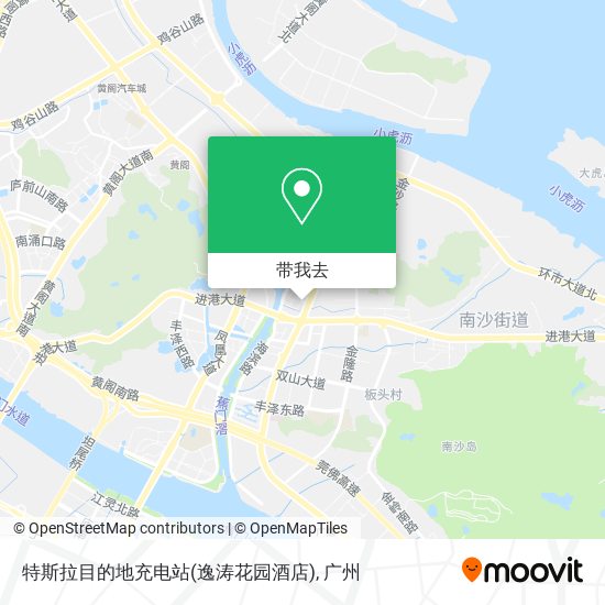 特斯拉目的地充电站(逸涛花园酒店)地图