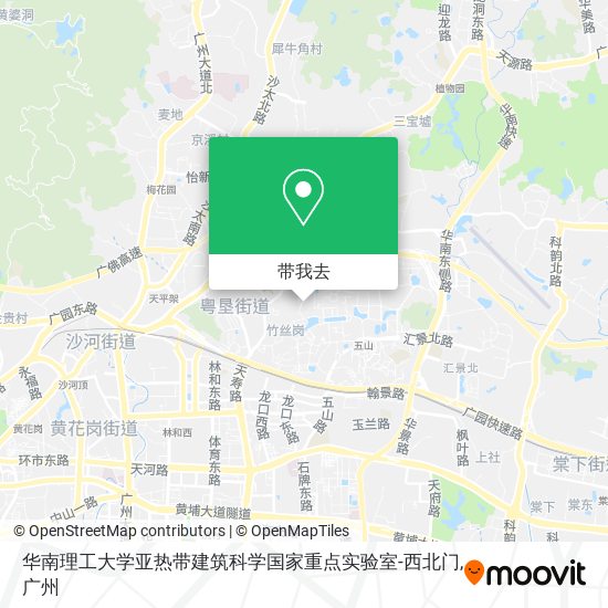 华南理工大学亚热带建筑科学国家重点实验室-西北门地图