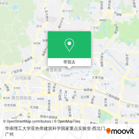 华南理工大学亚热带建筑科学国家重点实验室-西北门地图