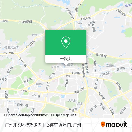 广州开发区行政服务中心停车场-出口地图