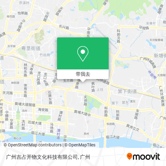 广州吉占开物文化科技有限公司地图