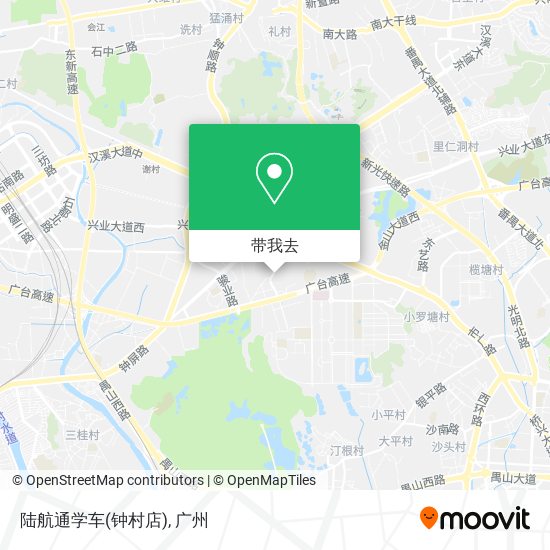 陆航通学车(钟村店)地图