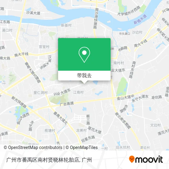 广州市番禹区南村贤晓林轮胎店地图
